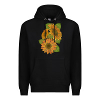 Black sunflowers b Premium Hoodie - Artiststas