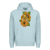 Blue Mist sunflowers b Premium Hoodie - Artiststas