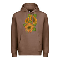 Chestnut sunflowers b Premium Hoodie - Artiststas