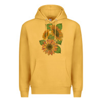 Mustard sunflowers b Premium Hoodie - Artiststas