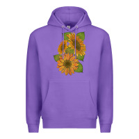 Purple sunflowers b Premium Hoodie - Artiststas