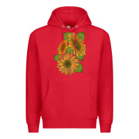 Red sunflowers b Premium Hoodie - Artiststas