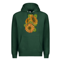 Sports Green sunflowers b Premium Hoodie - Artiststas