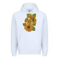 White sunflowers b Premium Hoodie - Artiststas