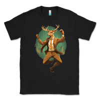 Black happy deer Classic Tee - Unal Design