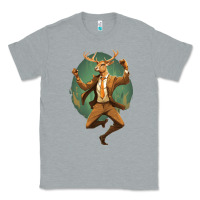 Heather Grey happy deer Classic Tee - Unal Design