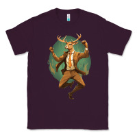 Plum happy deer Classic Tee - Unal Design