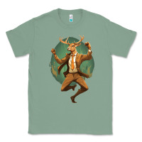 Sage happy deer Classic Tee - Unal Design