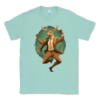 Seafoam happy deer Classic Tee - Unal Design