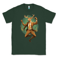 Sports Green happy deer Classic Tee - Unal Design
