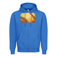True Royal softball brushstroke Zipper Hoodie - RanaPortraitStore