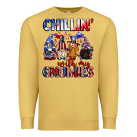Antique Gold Chillin' with my gnomies 4th of July Premium Sweatshirt - CowGirlArtShop