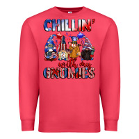 Cardinal Chillin' with my gnomies 4th of July Premium Sweatshirt - CowGirlArtShop
