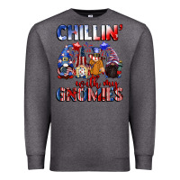 Charcoal Heather Chillin' with my gnomies 4th of July Premium Sweatshirt - CowGirlArtShop