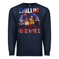 Navy Chillin' with my gnomies 4th of July Premium Sweatshirt - CowGirlArtShop