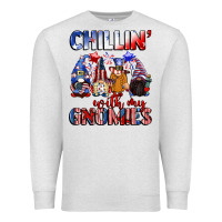 Oatmeal Heather Chillin' with my gnomies 4th of July Premium Sweatshirt - CowGirlArtShop