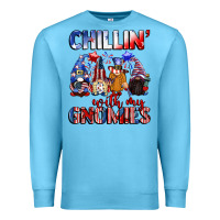 Ocean Blue Chillin' with my gnomies 4th of July Premium Sweatshirt - CowGirlArtShop