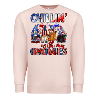 Pale Pink Chillin' with my gnomies 4th of July Premium Sweatshirt - CowGirlArtShop