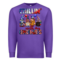 Purple Chillin' with my gnomies 4th of July Premium Sweatshirt - CowGirlArtShop