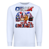 White Chillin' with my gnomies 4th of July Premium Sweatshirt - CowGirlArtShop