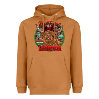 Meerkat Highland Heifer Christmas Heavyweight Hoodie - RanaPortraitStore