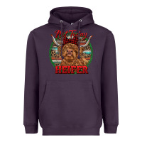 Plum Highland Heifer Christmas Heavyweight Hoodie - RanaPortraitStore