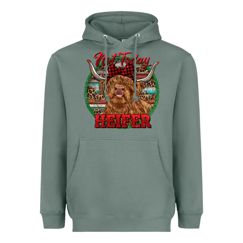 Highland Heifer Christmas Heavyweight Hoodie by RanaPortraitStore | Teevron