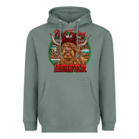 Sage Highland Heifer Christmas Heavyweight Hoodie - RanaPortraitStore