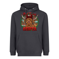 Smoke Highland Heifer Christmas Heavyweight Hoodie - RanaPortraitStore