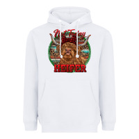 White Highland Heifer Christmas Heavyweight Hoodie - RanaPortraitStore