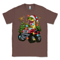Chestnut Christmas T-rex With Monster Truck Classic Tee - MaliasSmallBusiness