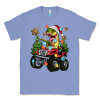 Colony Blue Christmas T-rex With Monster Truck Classic Tee - MaliasSmallBusiness