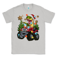 Moon Dust Christmas T-rex With Monster Truck Classic Tee - MaliasSmallBusiness