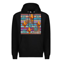 Black cactus gemstone seamless Premium Hoodie - AdoDesignShop