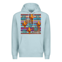 Blue Mist cactus gemstone seamless Premium Hoodie - AdoDesignShop
