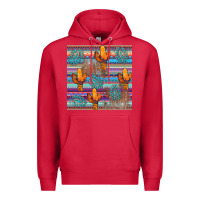Cardinal cactus gemstone seamless Premium Hoodie - AdoDesignShop