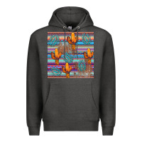 Charcoal Heather cactus gemstone seamless Premium Hoodie - AdoDesignShop