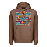 Chestnut cactus gemstone seamless Premium Hoodie - AdoDesignShop