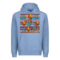 Colony Blue cactus gemstone seamless Premium Hoodie - AdoDesignShop