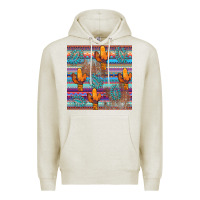 Oatmeal Heather cactus gemstone seamless Premium Hoodie - AdoDesignShop