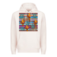 Pale Pink cactus gemstone seamless Premium Hoodie - AdoDesignShop