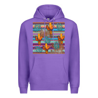 Purple cactus gemstone seamless Premium Hoodie - AdoDesignShop