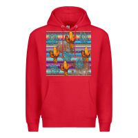 Red cactus gemstone seamless Premium Hoodie - AdoDesignShop