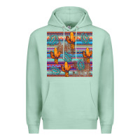 Seafoam cactus gemstone seamless Premium Hoodie - AdoDesignShop