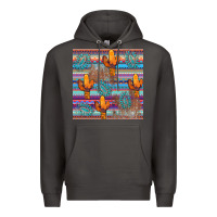 Smoke cactus gemstone seamless Premium Hoodie - AdoDesignShop