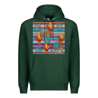 Sports Green cactus gemstone seamless Premium Hoodie - AdoDesignShop