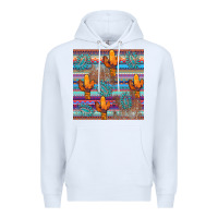 White cactus gemstone seamless Premium Hoodie - AdoDesignShop