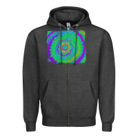 Charcoal Heather tie dye backround Zipper Hoodie - RanaPortraitStore