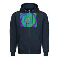Navy tie dye backround Zipper Hoodie - RanaPortraitStore
