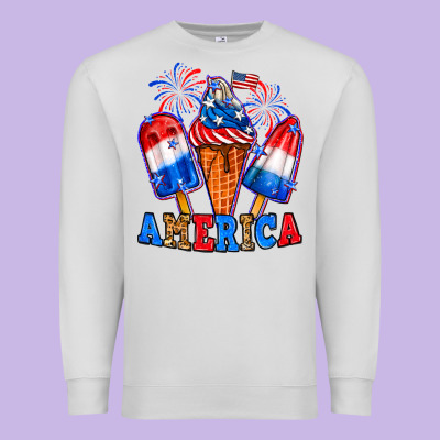 4th Of July America Ice Creams Premium Sweatshirt Designed By Neo Western